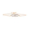 Luvmyjewelry Hexagonal Kinetic Slider Bolo Adjustable Diamond Bracelet In 14k Gold In Pink