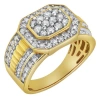 Luvmyjewelry Hexonic 14k Yellow Gold Diamond Men Statement Ring In 14k Yellow Gold