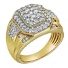 Luvmyjewelry Hexonic Premium 14k Yellow Gold Diamond Men Statement Ring - 1.50ct. In Yellow
