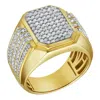 Luvmyjewelry Hexwall 14k Yellow Gold Diamond Men Statement Ring - 1.3ct. In Yellow