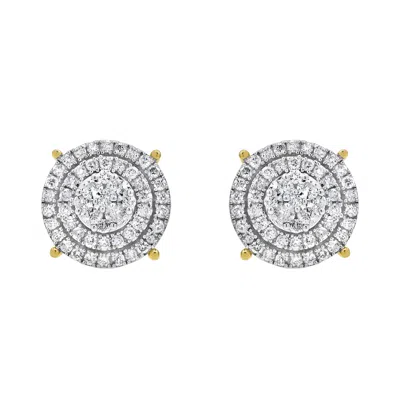 Luvmyjewelry High Roller 14k Yellow Gold Diamond Stud Earrings - 0.70ct.