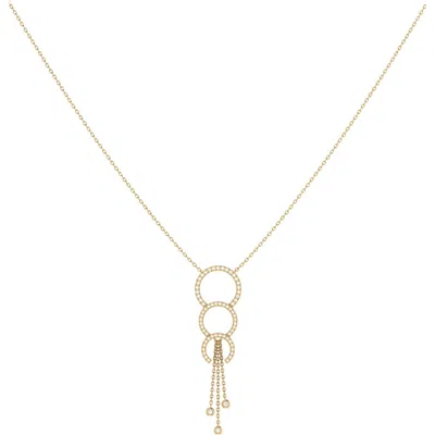 Luvmyjewelry Home Chandelier Trio Diamond Pendant Necklace In Gold
