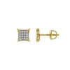 Luvmyjewelry Imprevisto 10k Yellow Gold Diamond Unisex Earrings In 10k Yellow Gold