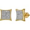 Luvmyjewelry Intimidade 10k Yellow Gold Diamond Unisex Earrings In 10k Yellow Gold