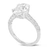 Luvmyjewelry Aneliya 14k White Gold Princess Cut Lab Grown Diamond Hidden Halo Engagement Ring In Silver