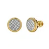 Luvmyjewelry Isolde Xl 10k Yellow Gold Cluster Diamond Unisex Earrings - 0.33 Cts In Yellow