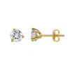 Luvmyjewelry Isuma 14k Gold Lab Grown Round Solitaire Diamond Earrings - 1 Cts In Yellow