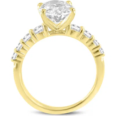 Luvmyjewelry Julia 14k Yellow Gold Oval Lab Grown Diamond Engagement Ring
