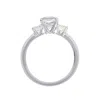 Luvmyjewelry Kahini 14k Gold Cushion Lab Grown Diamond Three Stone Engagement Ring