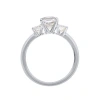 Luvmyjewelry Kahini 14k Gold Cushion Lab Grown Diamond Three Stone Engagement Ring