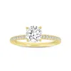 Luvmyjewelry Kara 14k Yellow Gold Round Lab Grown Diamond Engagement Ring - 1.15 Ct In Yellow