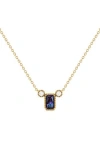 Luvmyjewelry La Vie Emerald Cut Alexandrite & Diamond Pendant Necklace In Gold