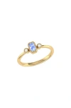 Luvmyjewelry Emerald Cut Tanzanite & Diamond Birthstone Ring In 14k Gold In Gold