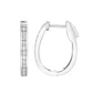 Luvmyjewelry Callaluna Channel-set Diamond Huggie Hoop Earrings In 14k Gold