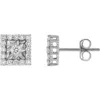 Luvmyjewelry Legatum 10k Gold Diamond Unisex Earrings In 10k White Gold
