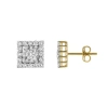 Luvmyjewelry Legatum 10k Gold Diamond Unisex Earrings In 10k Yellow Gold