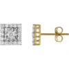 Luvmyjewelry Legatum 10k Gold Diamond Unisex Earrings In 10k Yellow Gold