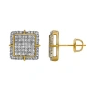Luvmyjewelry Lembrar 10k Yellow Gold Diamond Unisex Earrings In 10k Yellow Gold