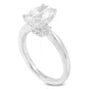 Luvmyjewelry Livia 14k White Gold Oval Lab Grown Diamond Hidden Halo Engagement Ring In Silver