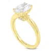 Luvmyjewelry Livia 14k Yellow Gold Oval Lab Grown Diamond Hidden Halo Engagement Ring - 2.25 Ct