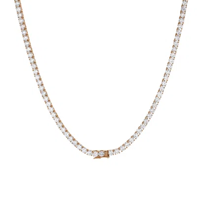 Luvmyjewelry Lmj 10k Rose Gold Diamond Tennis Chain - 18.85 Carats In Pink