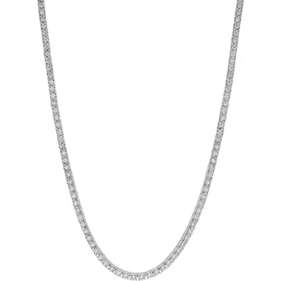 Luvmyjewelry Lmj 10k White Gold Diamond Tennis Chain