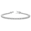 Luvmyjewelry Lmj 10k White Gold Unisex Diamond Tennis Bracelets - 7.06 Carats In Silver
