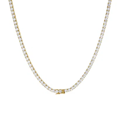 Luvmyjewelry Lmj 10k Yellow Gold Diamond Tennis Chain - 12.05 Carats