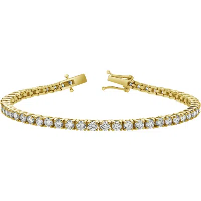 Luvmyjewelry Lmj 10k Yellow Gold Unisex Diamond Tennis Bracelets