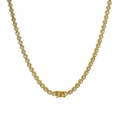 Luvmyjewelry Lmj 14k Yellow Gold Diamond Tennis Chain - 5.94 Carats