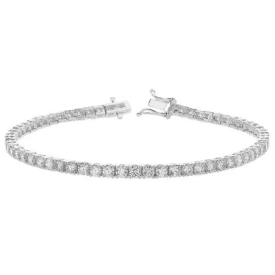 Luvmyjewelry Lmj Lovegrown 10k White Gold Lab Grown Diamond Tennis Bracelets