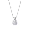 Luvmyjewelry Lucent 14k Gold Round Lab Grown Diamond Pendant In Silver