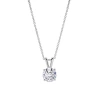 Luvmyjewelry Lucent 14k Gold Round Lab Grown Diamond Pendant In 14k White Gold