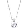 Luvmyjewelry Lucent 14k Gold Round Lab Grown Diamond Pendant In 14k White Gold