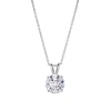 Luvmyjewelry Lucent 14k Gold Round Lab Grown Diamond Pendant In 14k White Gold