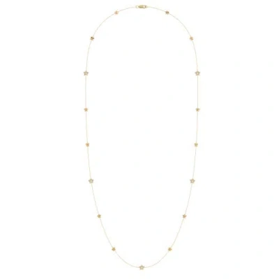 Luvmyjewelry Lucky Star Layered Sterling Silver Diamond Necklace In 14kt Gold Vermeil On Sterling