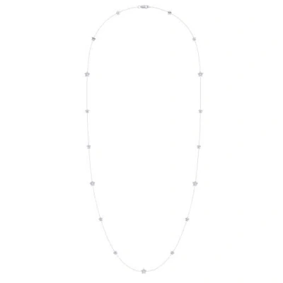 Luvmyjewelry Lucky Star Layered Sterling Silver Diamond Necklace