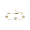 Luvmyjewelry Lucky Star Diamond Bracelet In 14k Yellow Gold Vermeil On Sterling Silver In Yellow