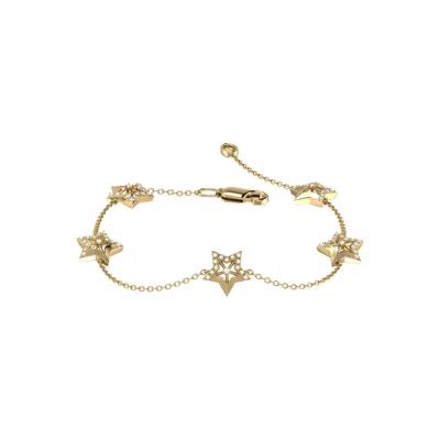 LUVMYJEWELRY LUCKY STAR STERLING SILVER DIAMOND BRACELET
