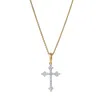 Luvmyjewelry Lumina Cross Diamond Pendant In 14k Gold