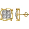 Luvmyjewelry Luminoso 10k Yellow Gold Diamond Unisex Earrings In 10k Yellow Gold