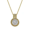 Luvmyjewelry Luna Round Diamond Pendant In 10k Yellow Gold