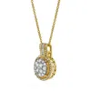 Luvmyjewelry Luna Round Diamond Pendant In 10k Yellow Gold In Yellow