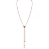 Luvmyjewelry Luv Me Lace Thulite Slide Y-necklace