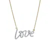 Luvmyjewelry Lyana Graffiti Love Diamond Necklace In 14k Gold