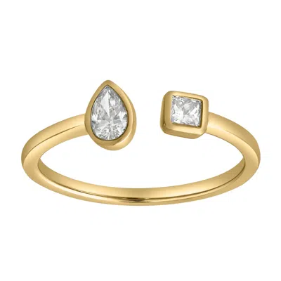 LUVMYJEWELRY LYRA 14K GOLD LAB GROWN DIAMOND OPEN RING - 0.34 CT
