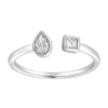 Luvmyjewelry Lyra 14k Gold Lab Grown Diamond Open Ring In Silver