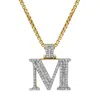 Luvmyjewelry M Initial Diamond Pendant 10k Yellow Gold - 1.07 Carats In Yellow