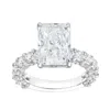 Luvmyjewelry Maelis 14k Gold Radiant Lab Grown Diamond Hidden Halo Engagement Ring In Metallic