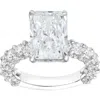 Luvmyjewelry Maelis 14k Gold Radiant Lab Grown Diamond Hidden Halo Engagement Ring